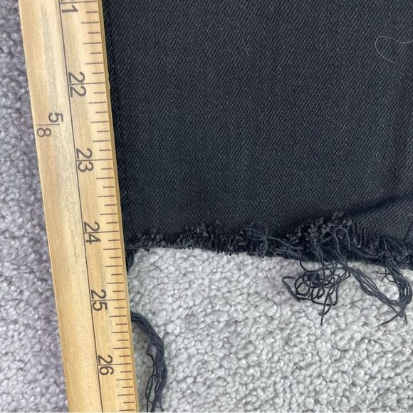 Everlane Jeans Women’s 25 Black Ankle Skinny Mid-Rise Denim Frayed Hem - Picture 9 of 11